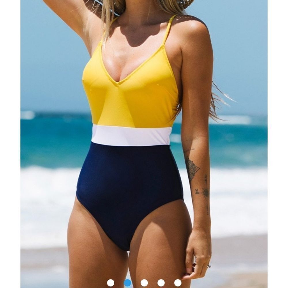 𝅺cupshe One Piece Backless Swimsuit